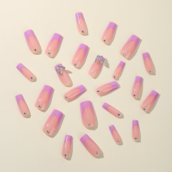 Elegant Butterfly-Inspired Acrylic Nail Art Extensions Bowlift