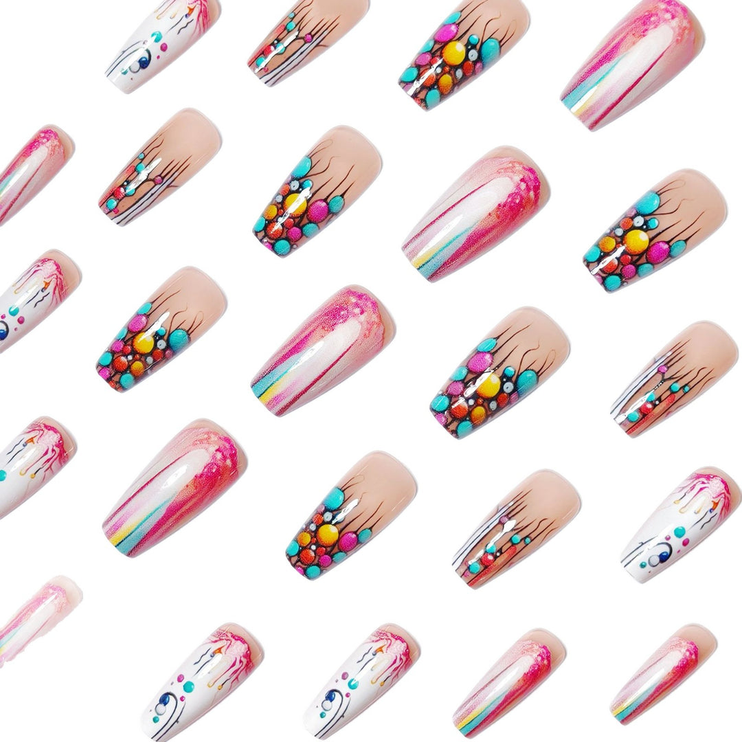 Artistic 3D Bubble Nail Art Bowlift