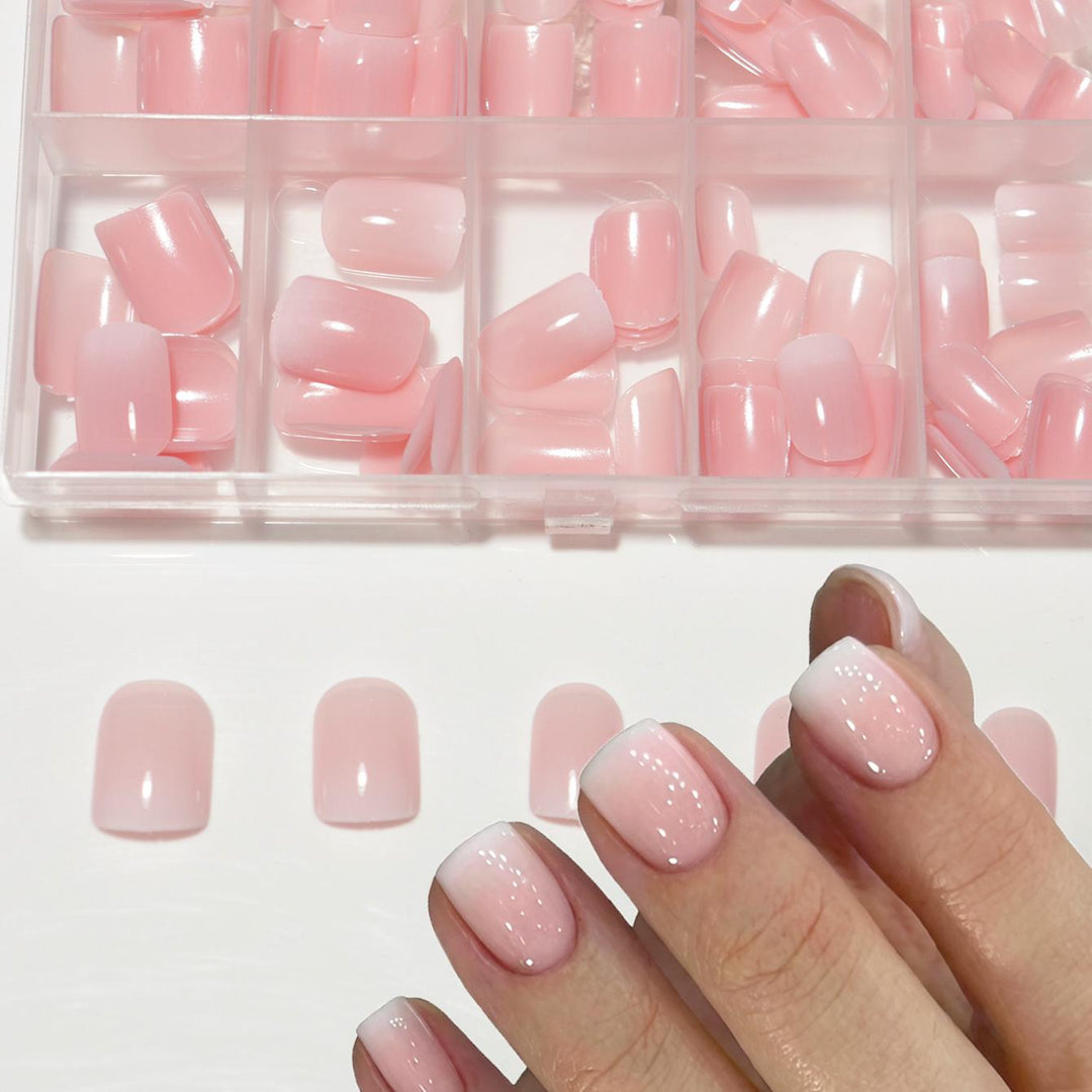 French Tip Press-On Nail Extensions Bowlift