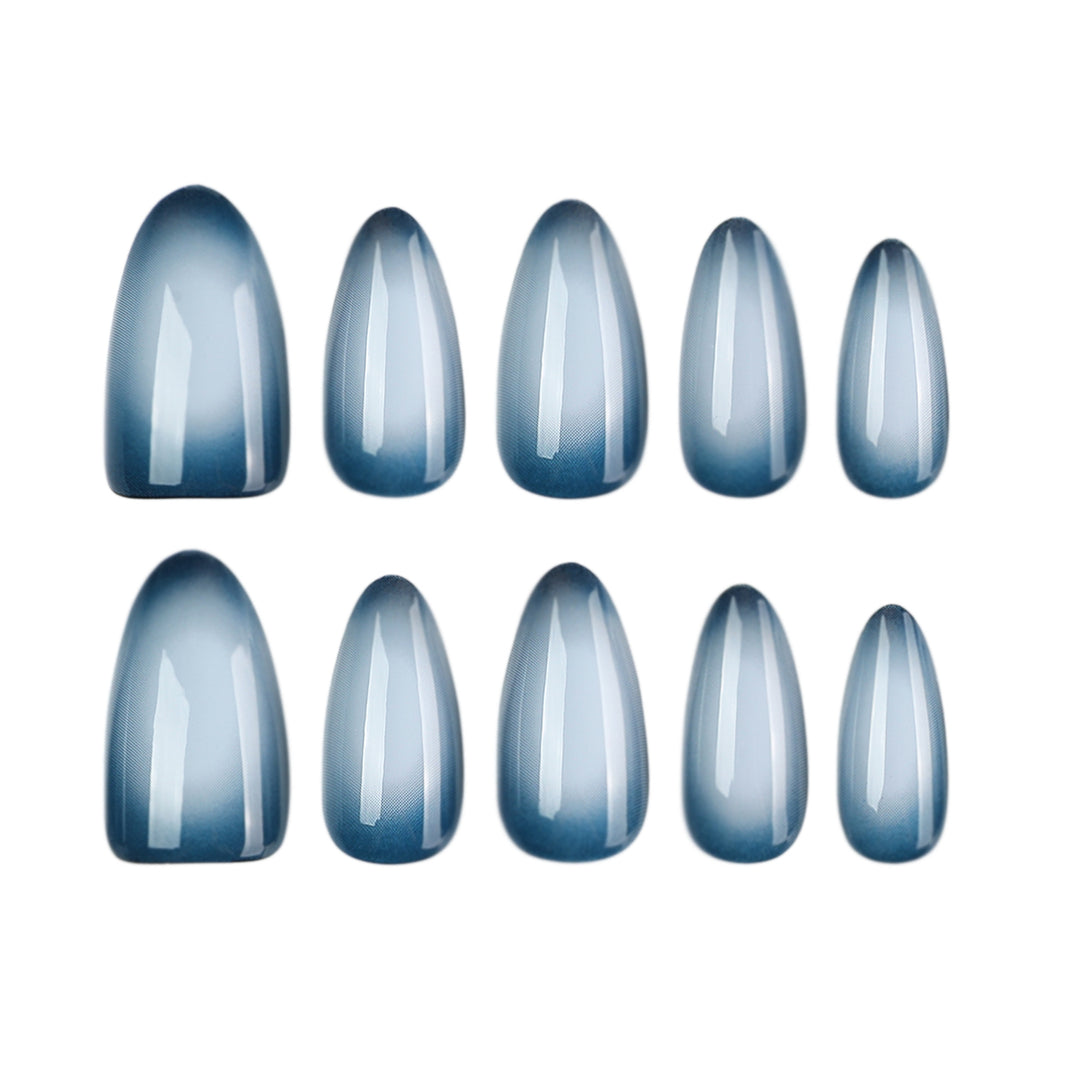 Stiletto Artificial Nails with Matte Ombre Design Bowlift