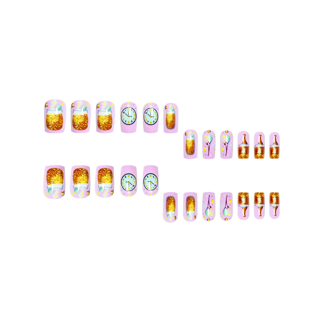 Festive Celebration Press-On Nail Art Bowlift