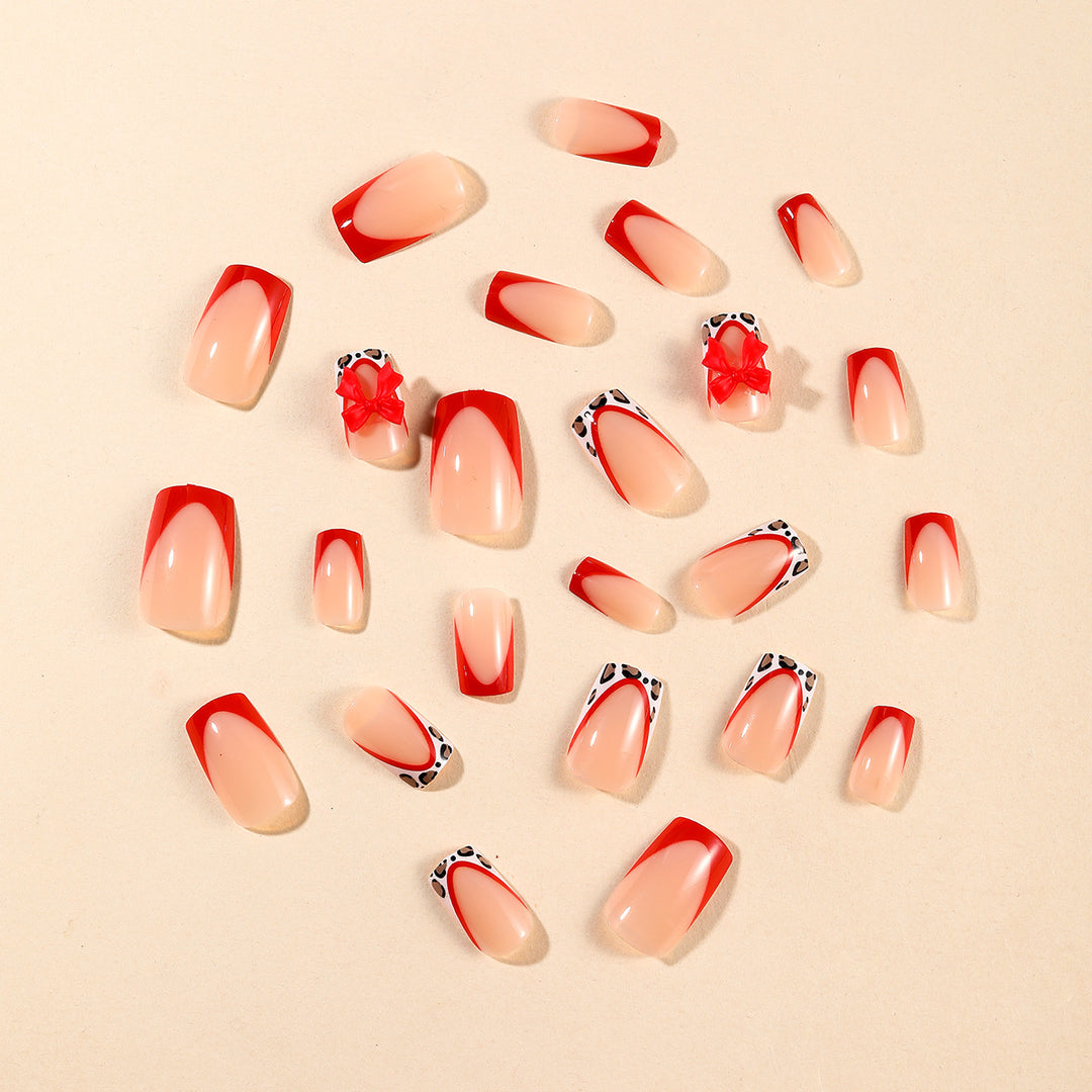 Decorative Acrylic Nail Art Extensions with Bow Accents Bowlift