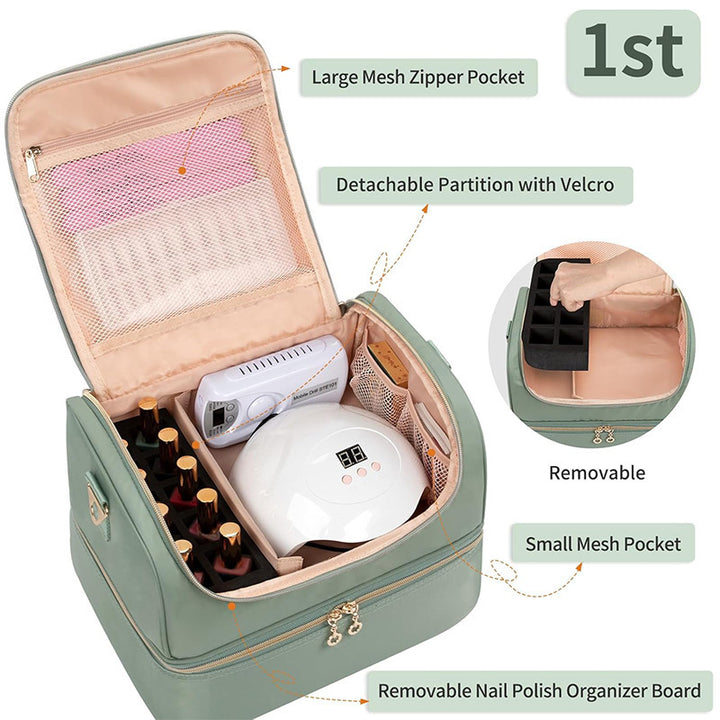 Cosmetic organizer bag with multifunctional compartments Bowlift