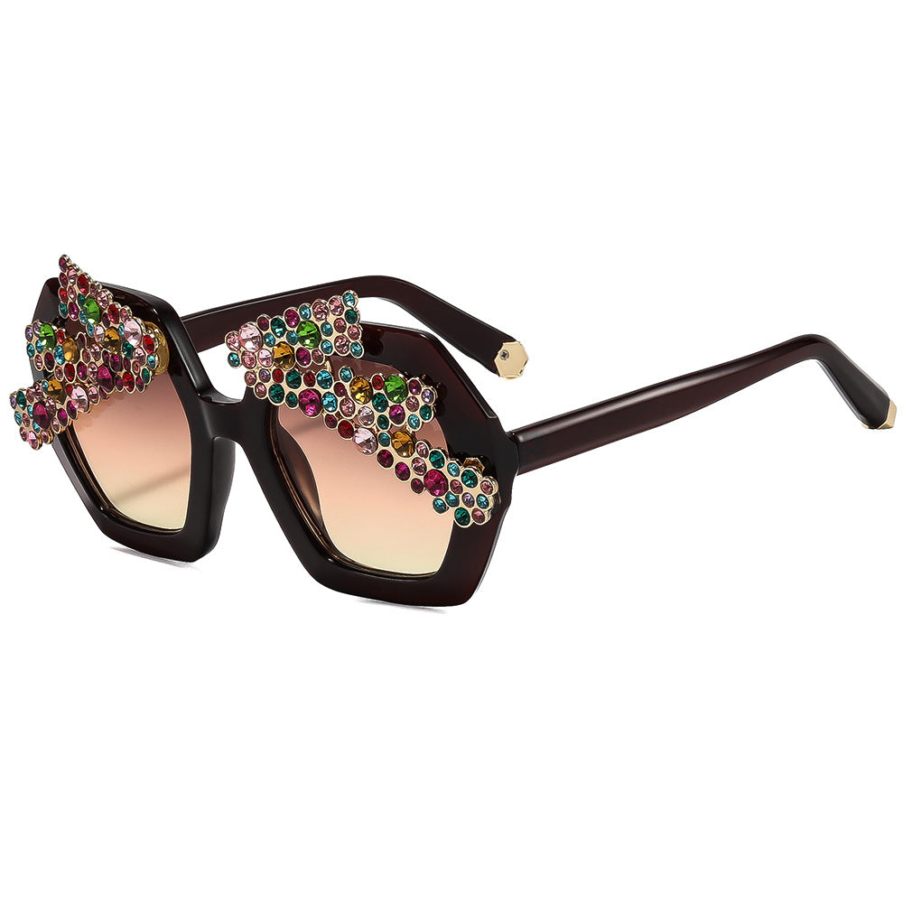 Women’s statement sunglasses with sparkling crystal frame Bowlift