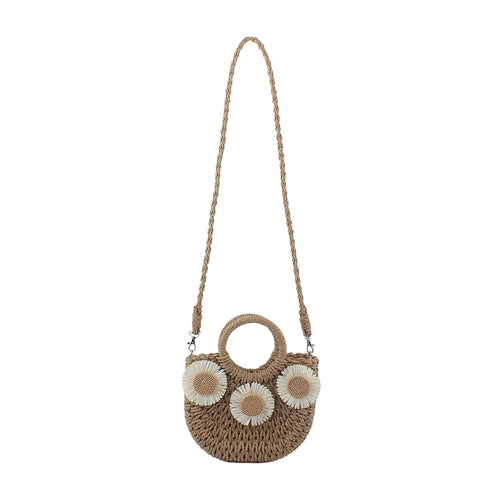 Handwoven shoulder bag with decorative elements Bowlift