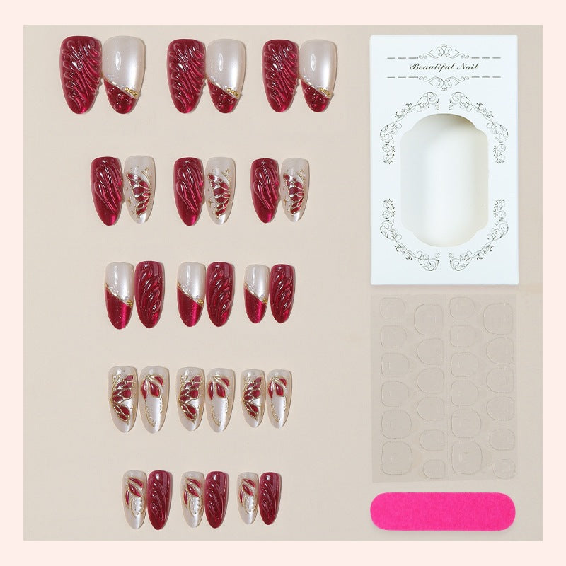 Acrylic nail set with glamorous 3D design and luxurious embellishments Bowlift