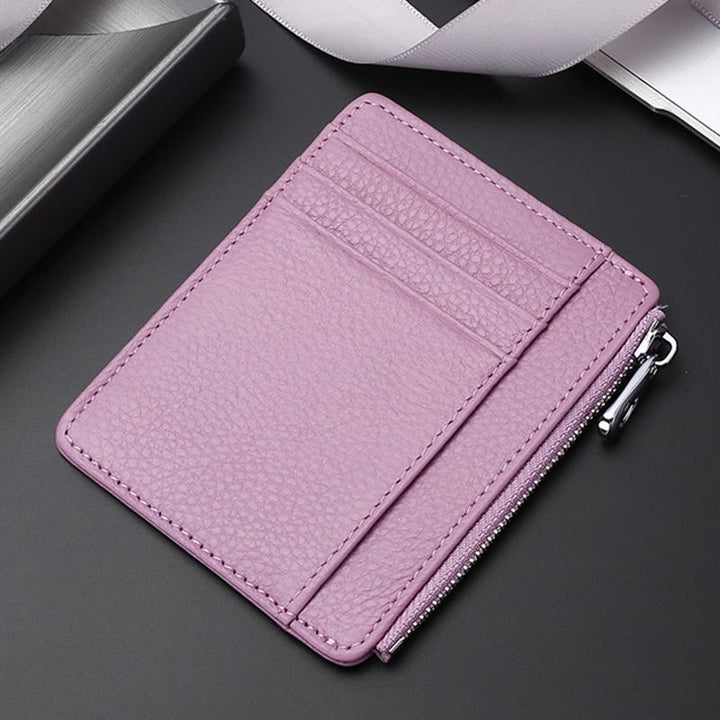 Premium Leather Zip-Around Card Case Bowlift