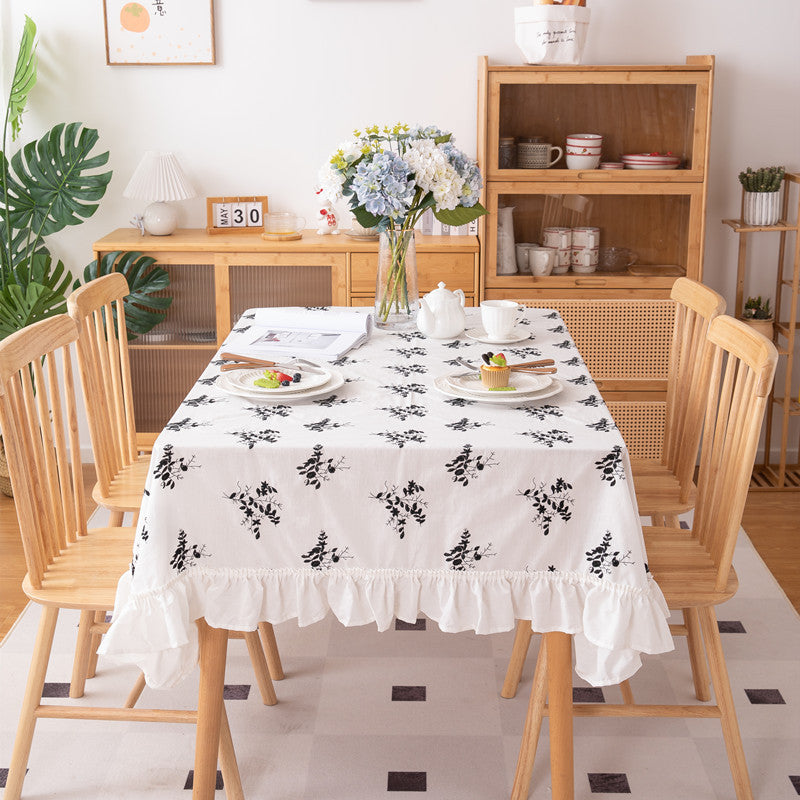 Decorative Ruffled Tablecloth