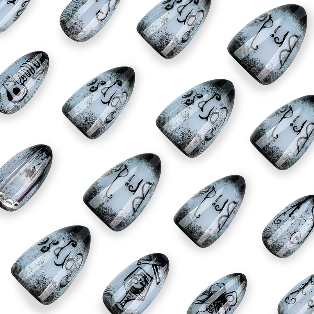 Creative Halloween Nail Art in Gothic Style Bowlift