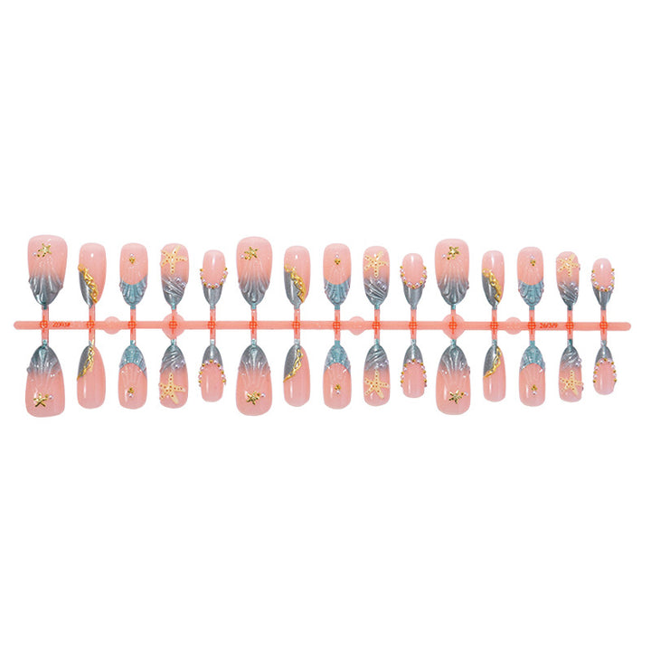 Decorative Press-On Nail Art Set with Unique Designs Bowlift