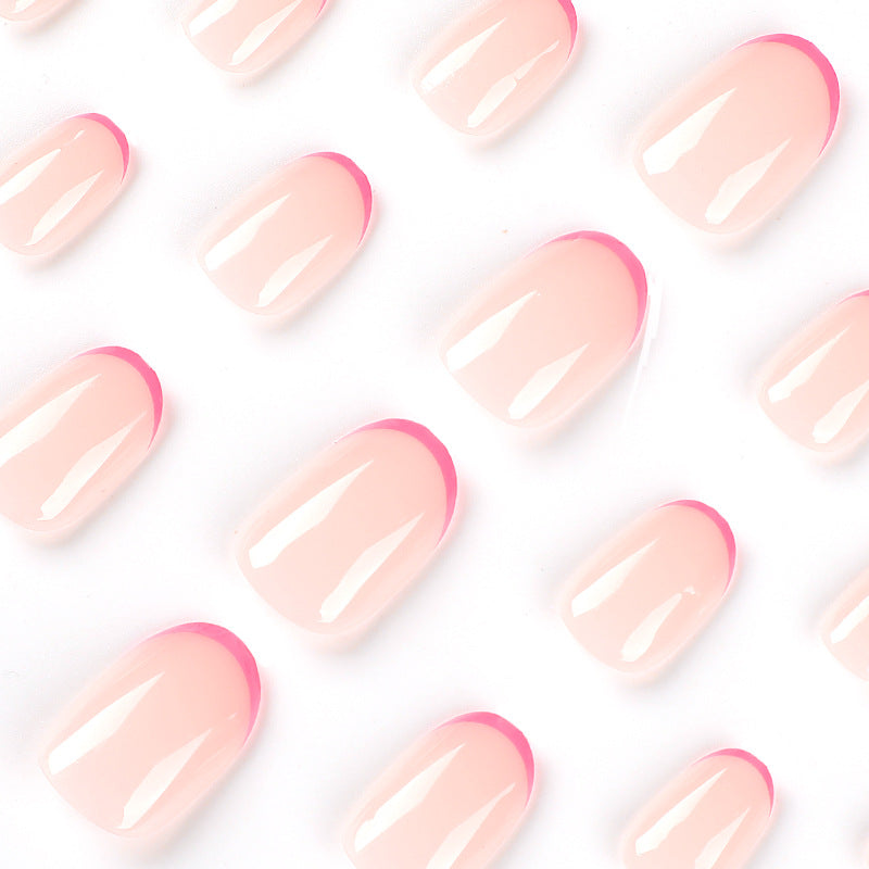 Artful Nail Extensions with Gradient and Accents Bowlift