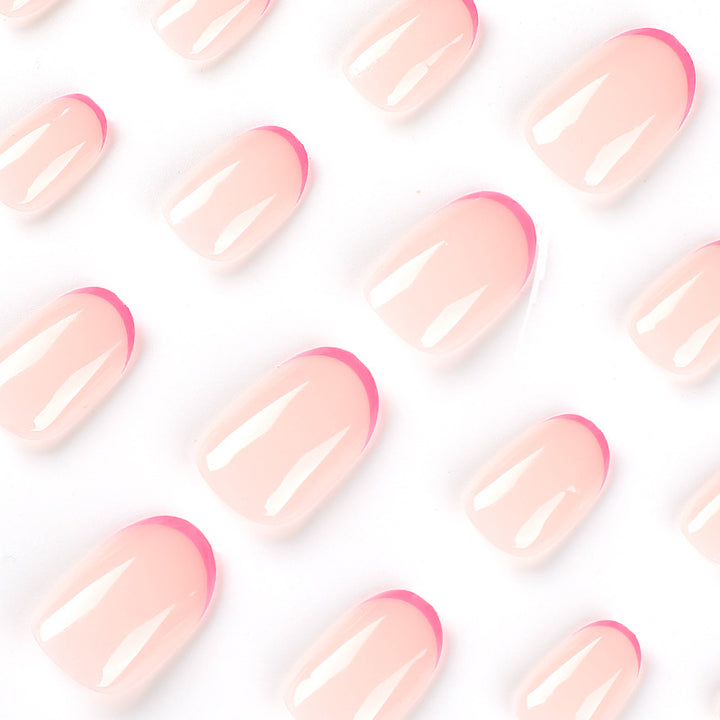 Artful Nail Extensions with Gradient and Accents Bowlift