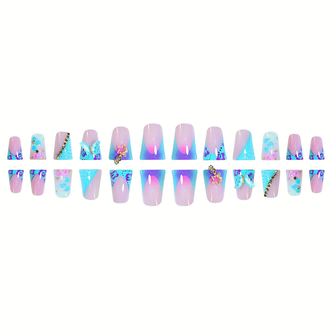 Artistic Butterfly Nail Enhancements Bowlift