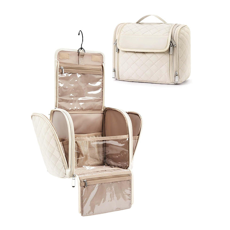 Cosmetic organizer with multiple compartments and practical hanging option Bowlift