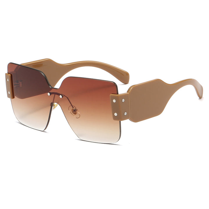 Women's fashionable flat sunglasses with creative design Bowlift