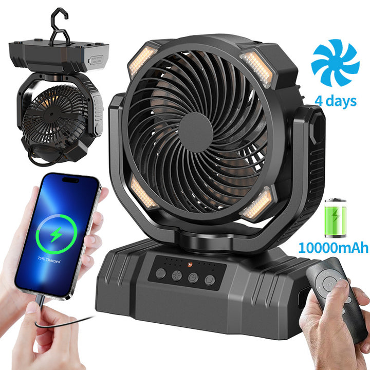 Unisex portable fan with remote control and power bank function Bowlift