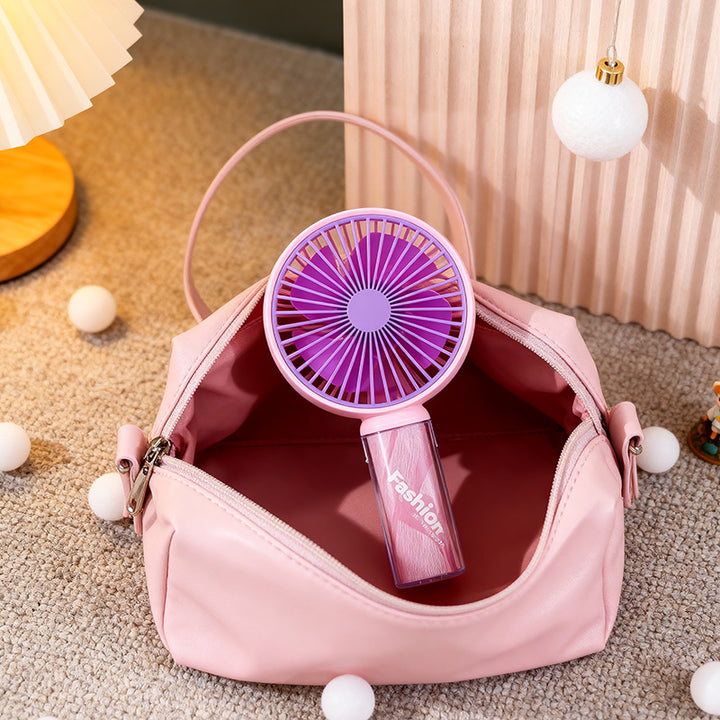 Women's Portable Mini Fan with Playful Design Bowlift
