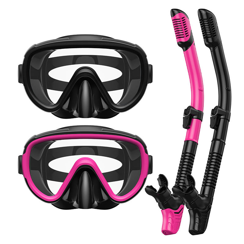 Premium dive mask with anti-fog function and flexible breathing tube Bowlift