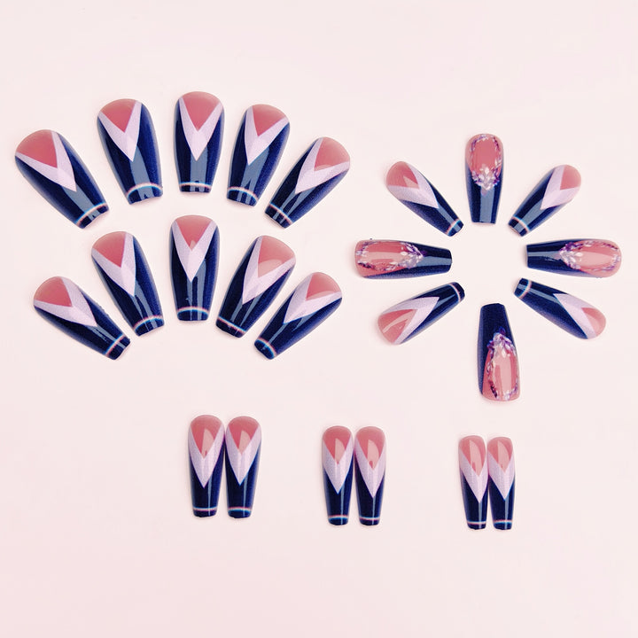 Elegant Artificial Nails with Floral Accents Bowlift