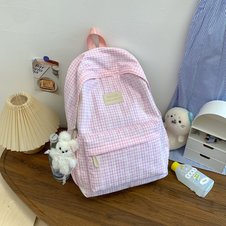 Stylish Checkered Backpack