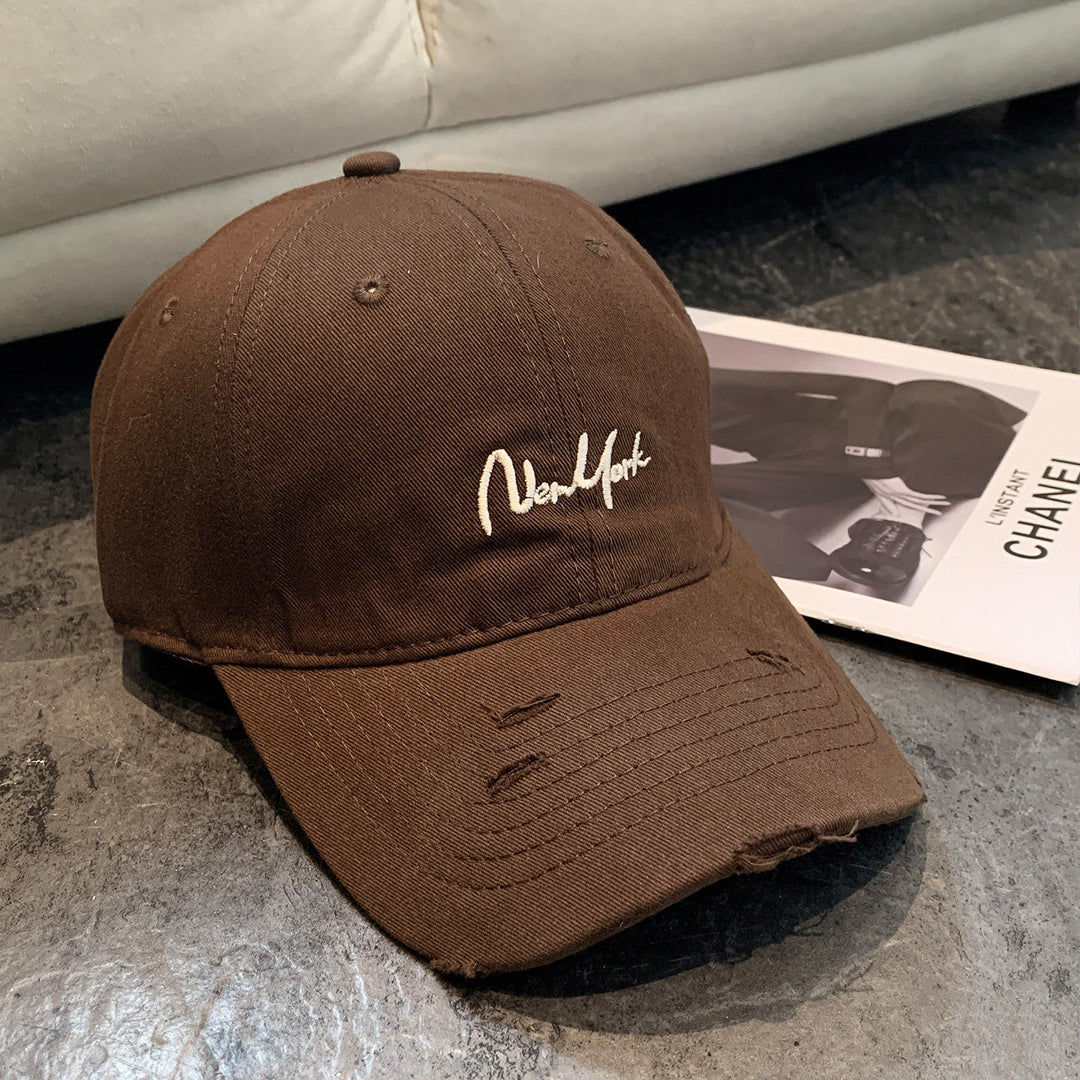 Distressed Cotton Baseball Cap
