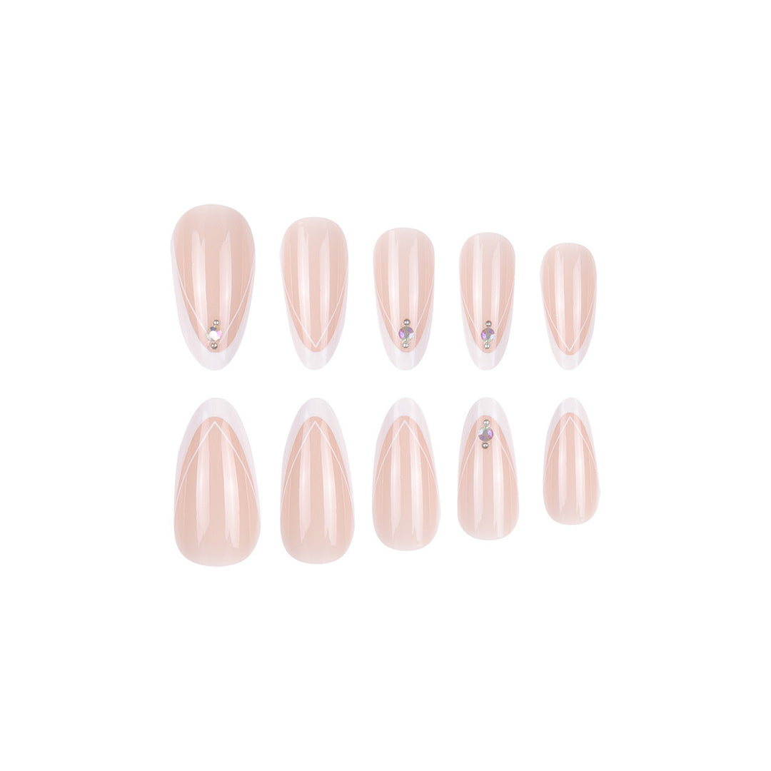 Elegant Stiletto Press-On Nail Art Bowlift