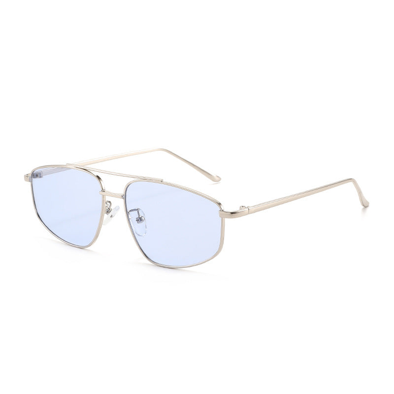 Women's geometric sunglasses with high-quality metal frame and polarized lenses Bowlift