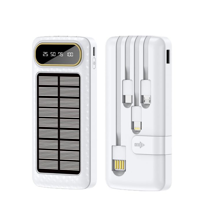 Portable Solar Power Bank with Integrated Charging Technology and Digital Display Bowlift