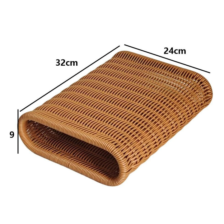 Curved Woven Storage Basket Bowlift