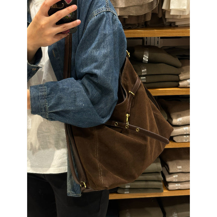 Luxurious Suede Handheld Tote Bowlift