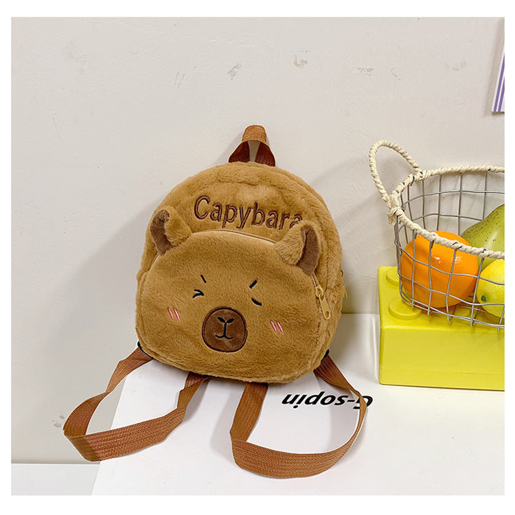 Plush Backpack in Capybara Design Bowlift 1785466535