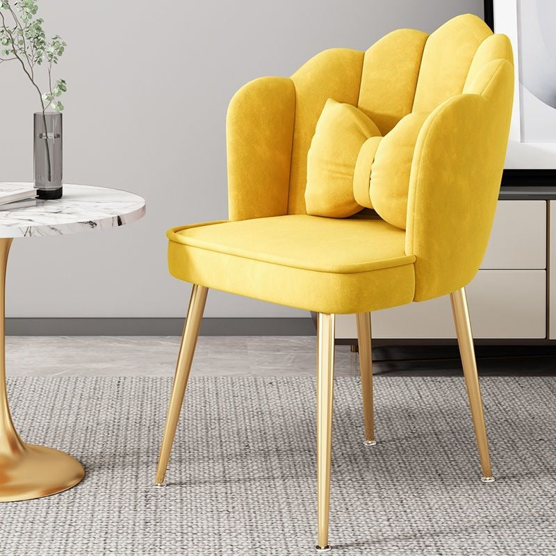 Modern Accent Chair with Gold Legs Bowlift