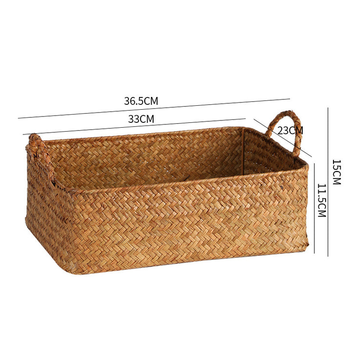 Handcrafted Natural Woven Storage Tray Bowlift