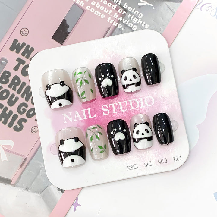 Creative art nails with panda design Bowlift