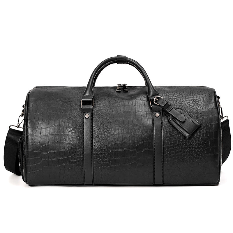 Elegant Travel Bag in Luxurious Crocodile Look Bowlift