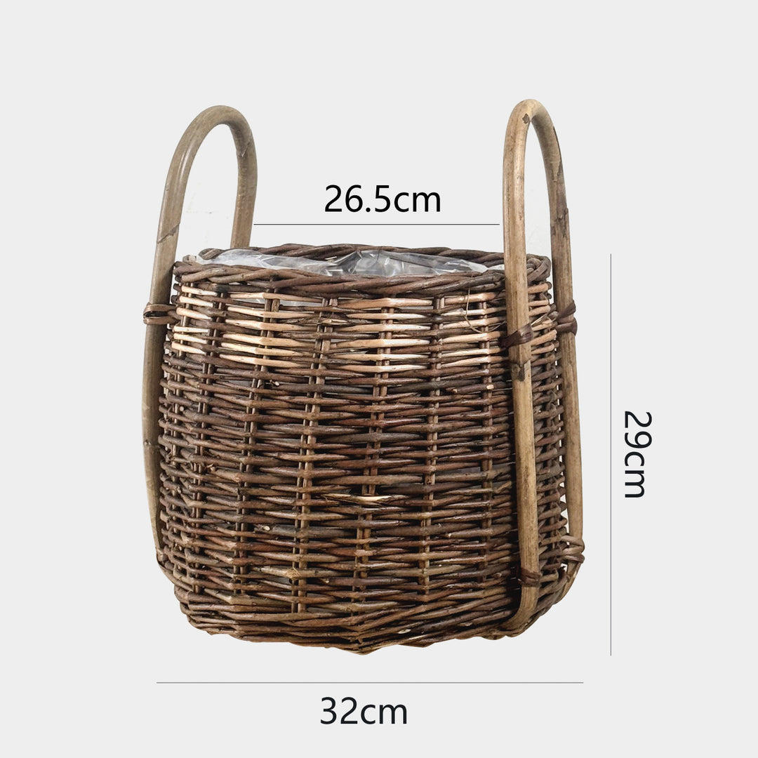 Handcrafted storage basket with natural fiber Bowlift