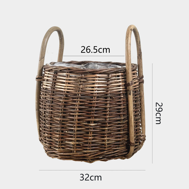 Handcrafted storage basket with natural fiber Bowlift
