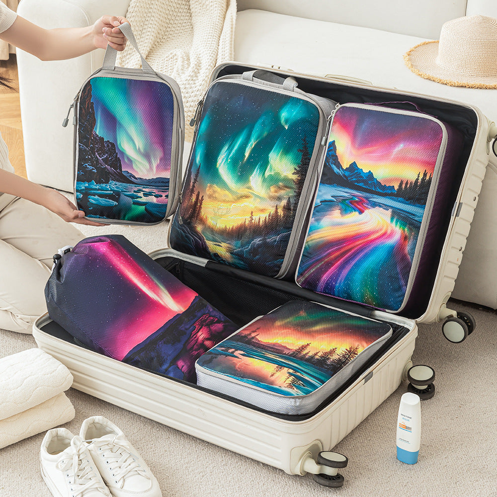 Set of travel organizers with unique nature motifs Bowlift