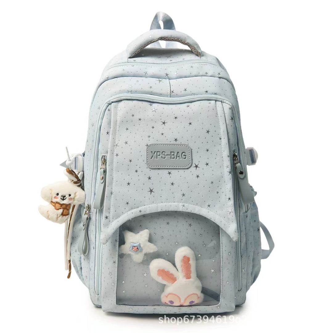Whimsical Star-Patterned Backpack Bowlift
