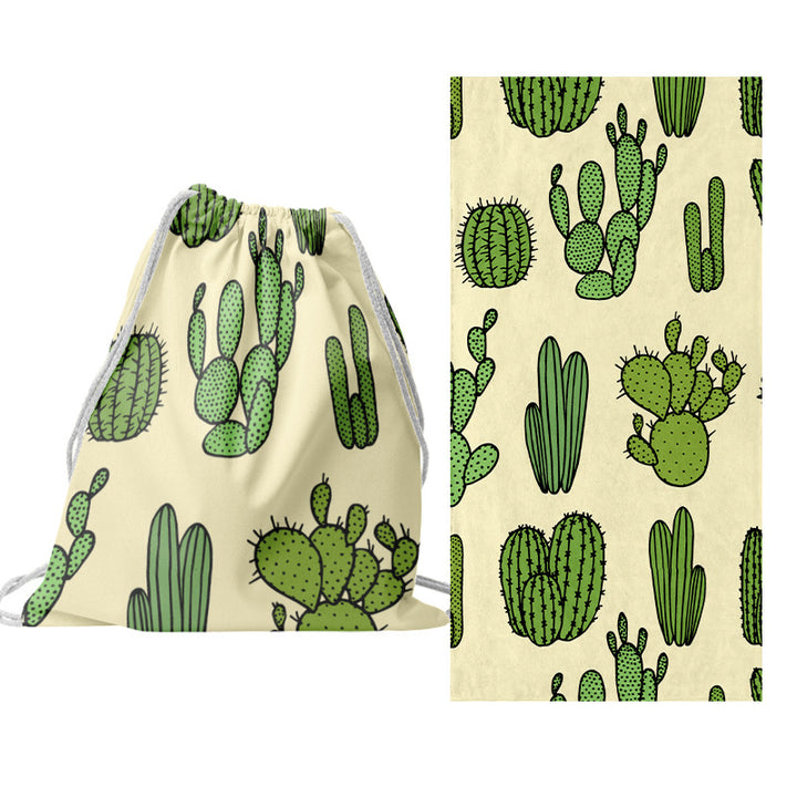 Drawstring bag with creative cactus design Bowlift