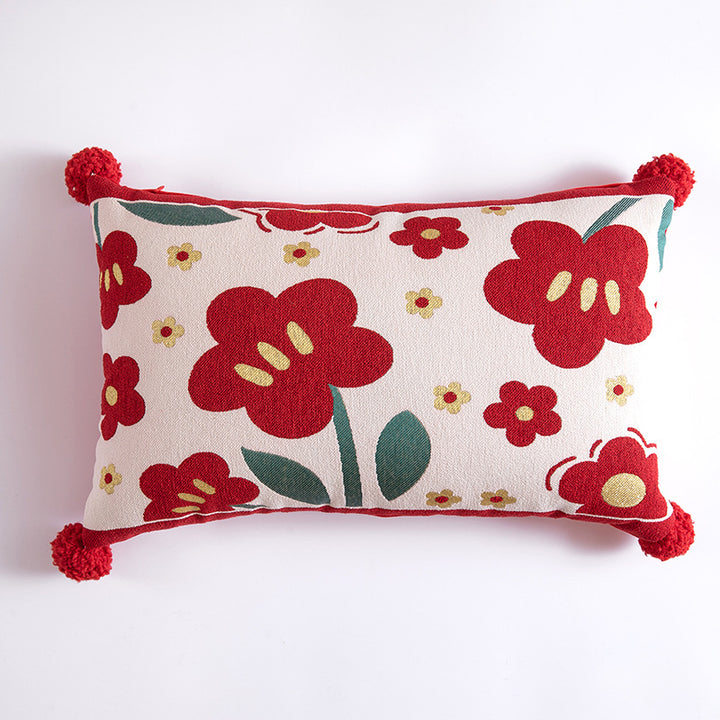 Decorative Floral Patterned Throw Pillow