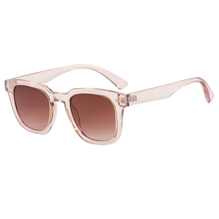 Women's Square Sunglasses with Modern Transparent Frame and UV Protection Bowlift