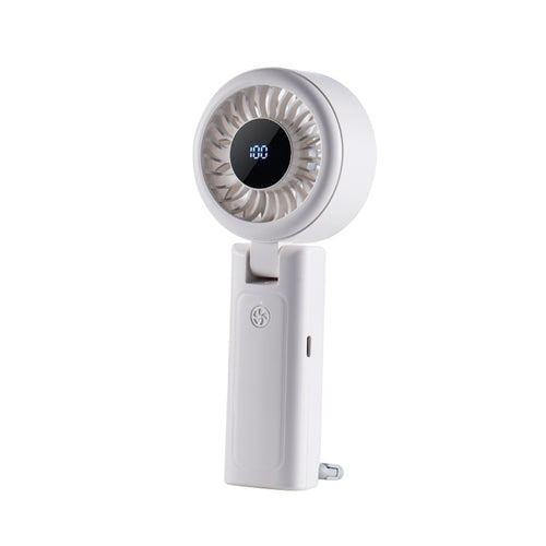 Women portable hand fan with digital fan display Bowlift