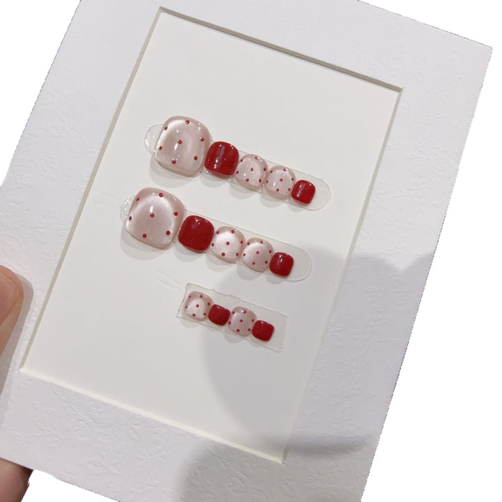 Decorative Rhinestone Press-On Toe Nails Bowlift