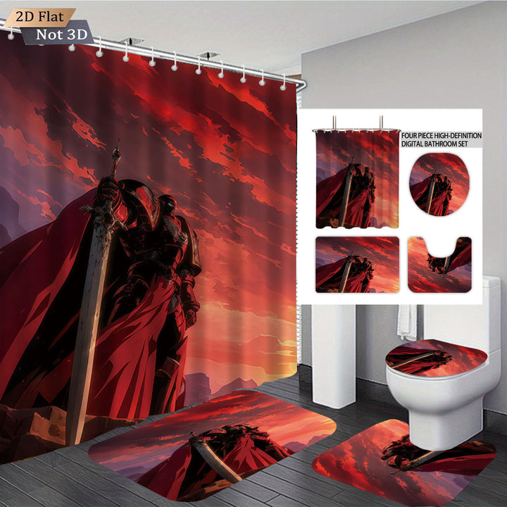 Digital Fantasy-Themed Bathroom Decor Set Bowlift