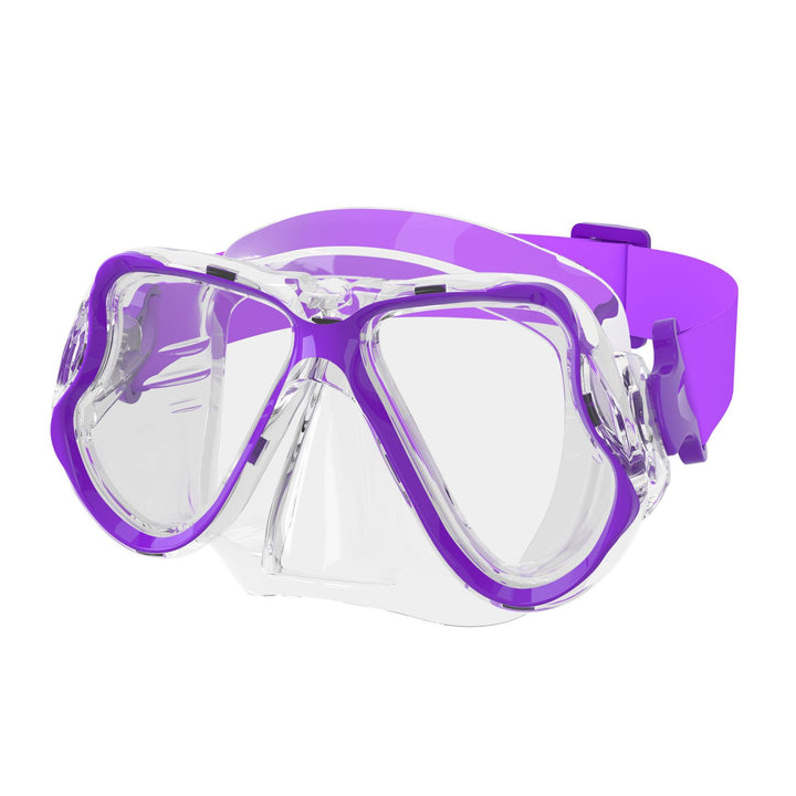 High-quality diving mask with flexible silicone rim and wide field of view Bowlift