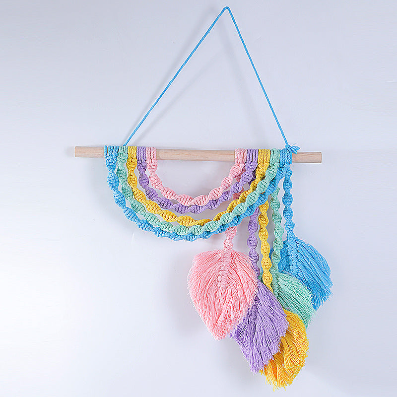 Macramé Wall Decor with Colorful Fringe Bowlift