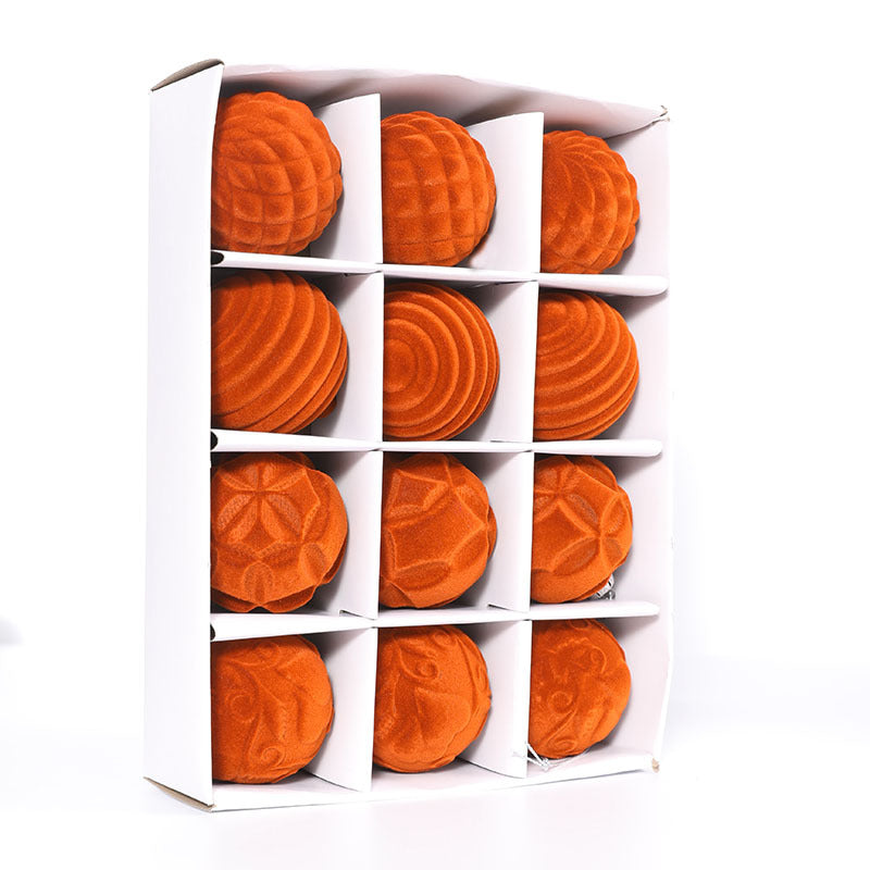 BowLift | Flocking Christmas Ball 6cm12 Boxed Christmas Tree Velvet Ball Holiday Decorations