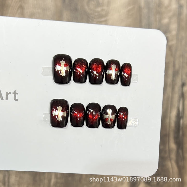 Elegant Stiletto Press-On Nail Set with Decorative Accents Bowlift