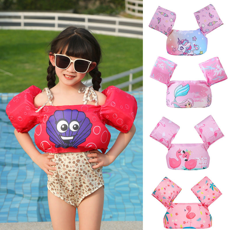 Women's Inflatable Swim Aid with Colorful Flamingo Design Bowlift